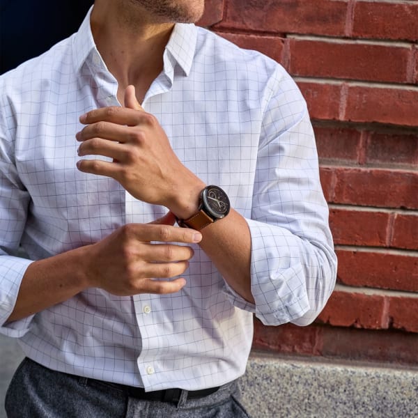 Garmin Venu 4 — 45 мм Slate / Black + Brown Leather Band — 7
