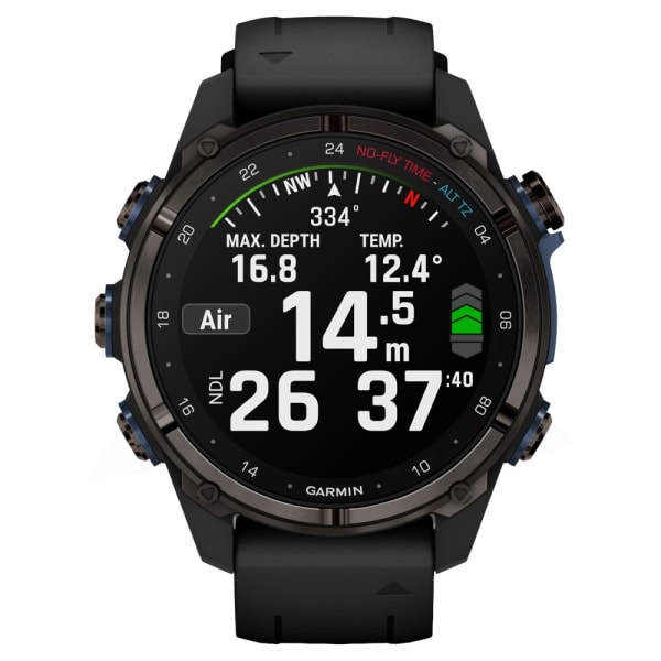Дайвинг компьютер Garmin Descent Mk3i 43 мм Carbon Gray DLC Titanium / Black Silicone Band — 3