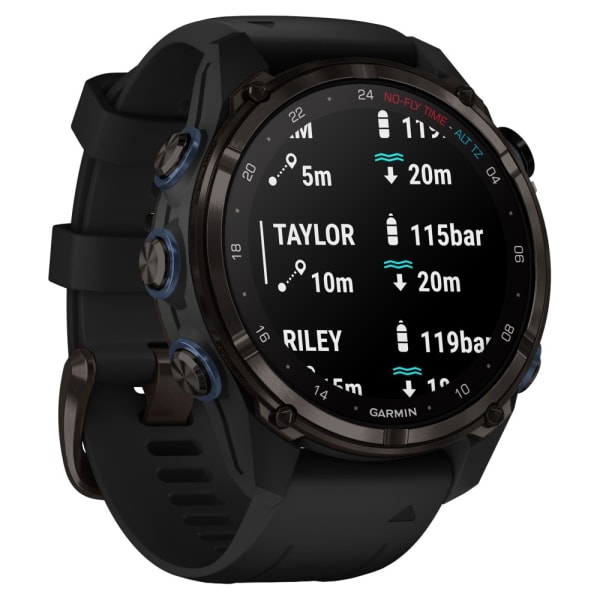 Дайвинг компьютер Garmin Descent Mk3i 43 мм Carbon Gray DLC Titanium / Black Silicone Band — 5