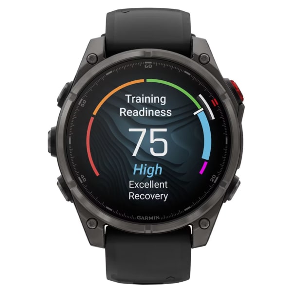 Garmin Fenix 8 Pro — 47 мм AMOLED Sapphire Carbon Gray DLC Titanium Black / Pebble Gray — 2