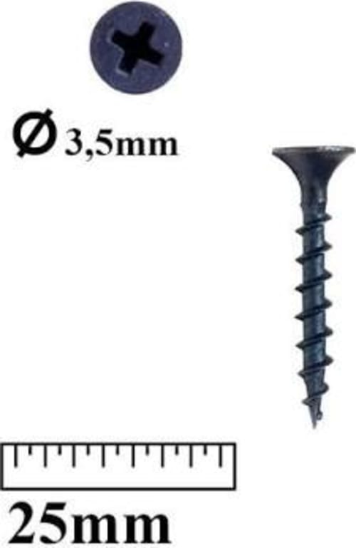Alçıpan şurupu 3.5x25 qara (500 ədəd)
