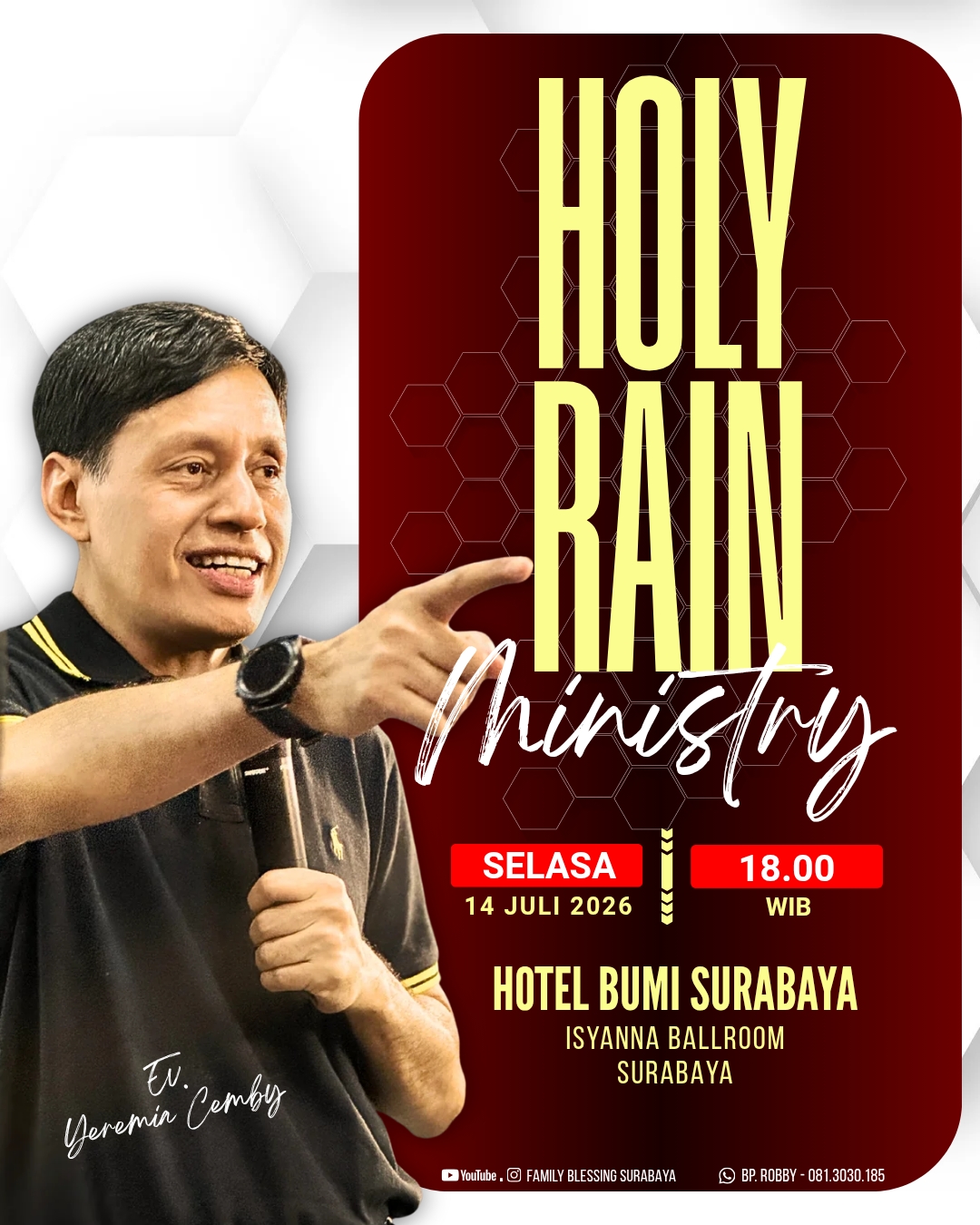 Cover event Holy Rain Ministry