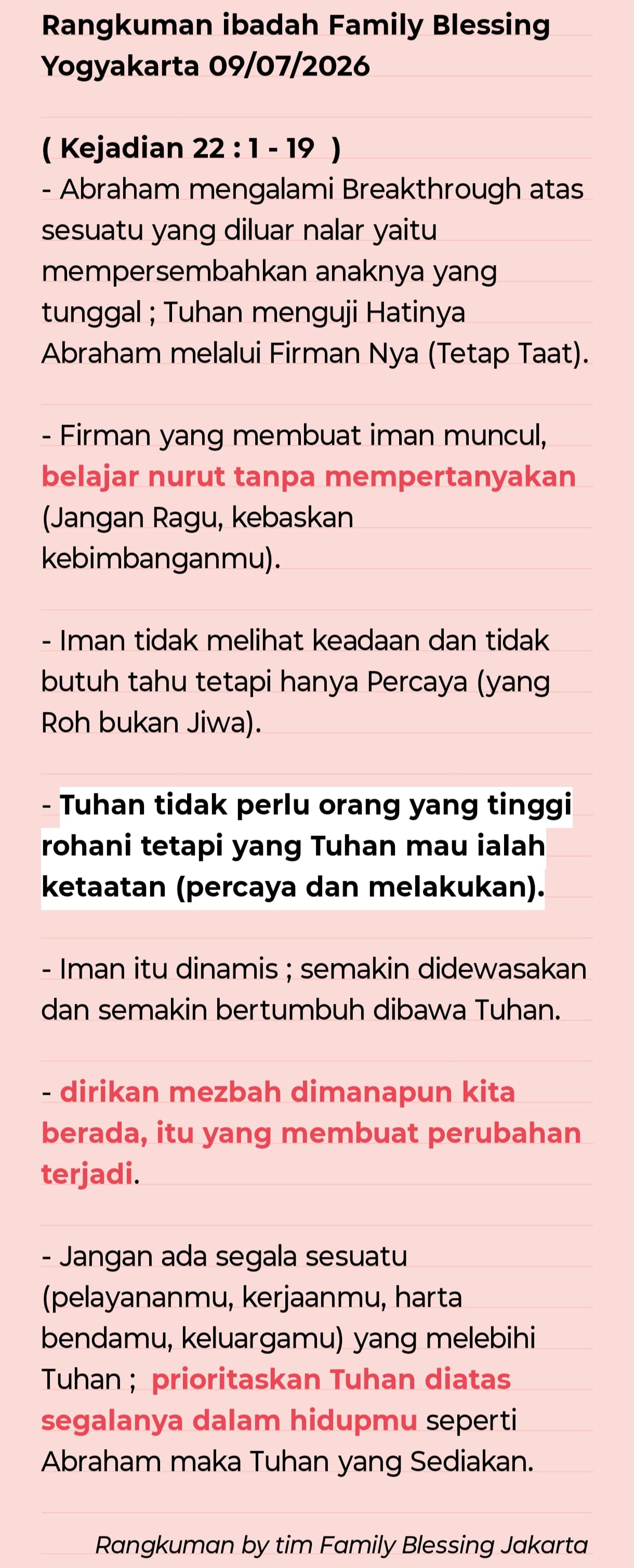 Thumbnail sermon Rangkuman Ibadah FB Yogyakarta