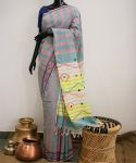 Mirror work Hand Embroidered Cotton Nandsundari Saree 007