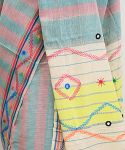Mirror work Hand Embroidered Cotton Nandsundari Saree 007