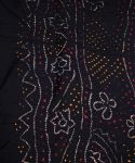 Black Bandhani pure Cotton Dupatta