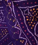 Purple Bandhani Pure Cotton Dupatta
