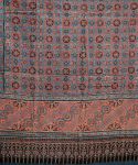 Ajrak Indigo Alizarin Hand Block Print Dupatta