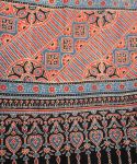 Ajrak Indigo Alizarin Hand Block Print Dupatta