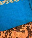 Baluchari Handloom Turquoise Blue Dupatta