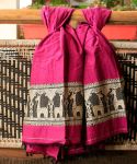 Baluchari Handloom Pink Dupatta