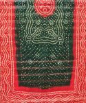 Red green Bandhani Cotton Dupatta
