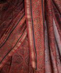 Ajrakh print cotton saree 001