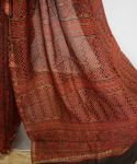 Ajrakh print cotton saree 001