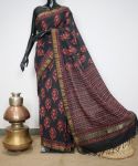 Bagru Hand Block Printed Saree 002
