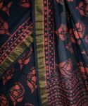 Bagru Hand Block Printed Saree 002