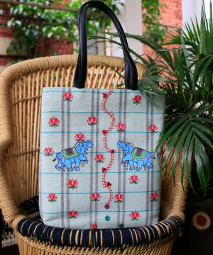 Pichwai Hand Painted Tote Bag 001