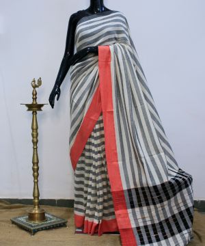 Striped Nandsundari saree 001