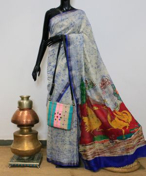 Hand Drawing Batik Saree 005