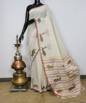 Bhil Hand Painted Nandsundari Saree 002