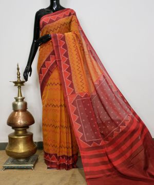 Single ikat cotton patola Saree 026