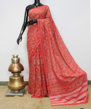 Single ikat cotton patola Saree 012