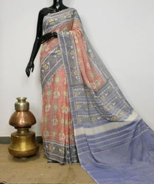 Single ikat cotton patola Saree 014