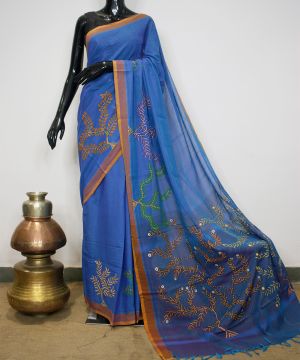 Bhil Hand Painted Saree 010