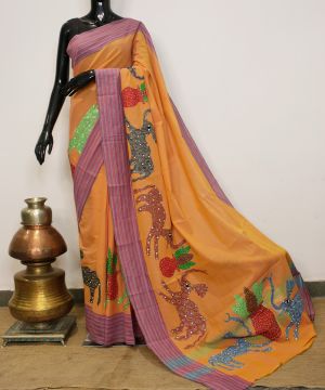 Bhil Hand Painted Saree 011