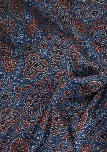 Ajrakh Print Saree