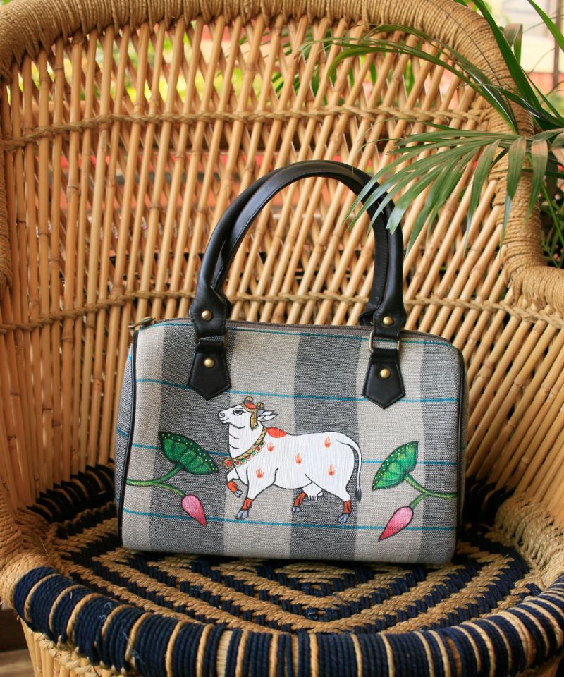 Pichwai Hand Painted Duffel Bag 002