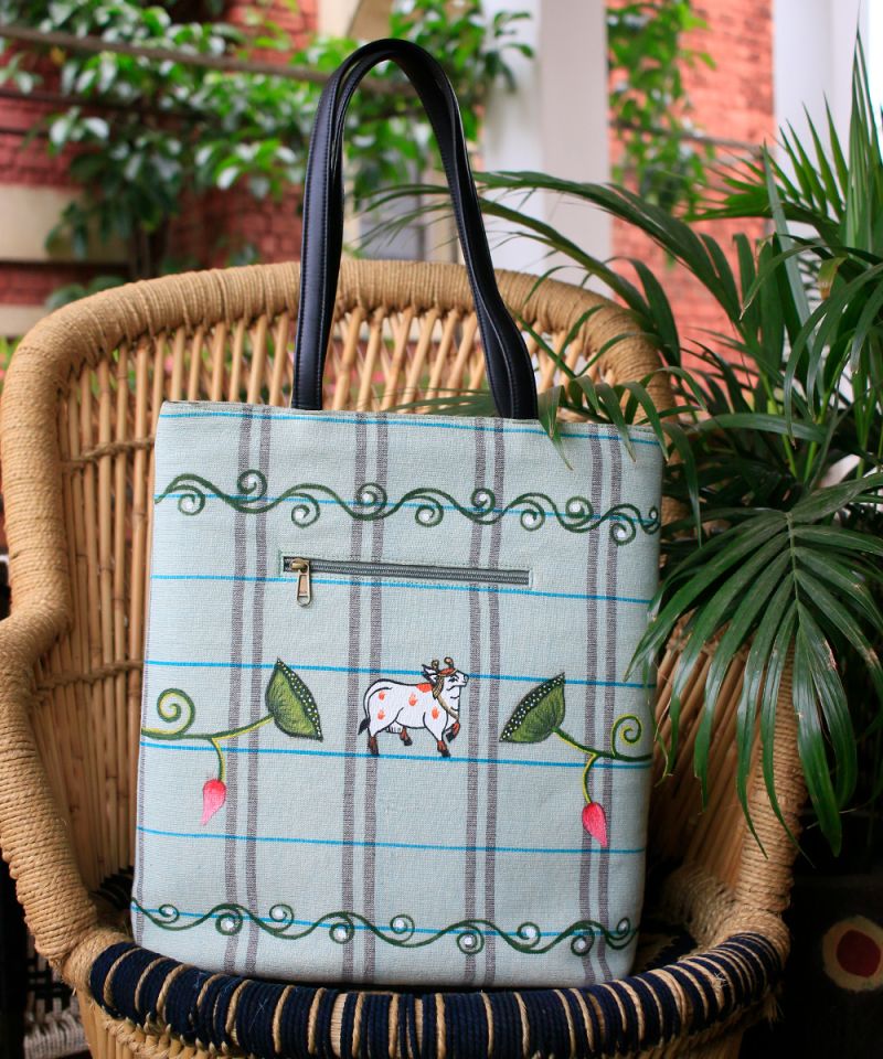 Pichwai Hand Painted Tote Bag 002