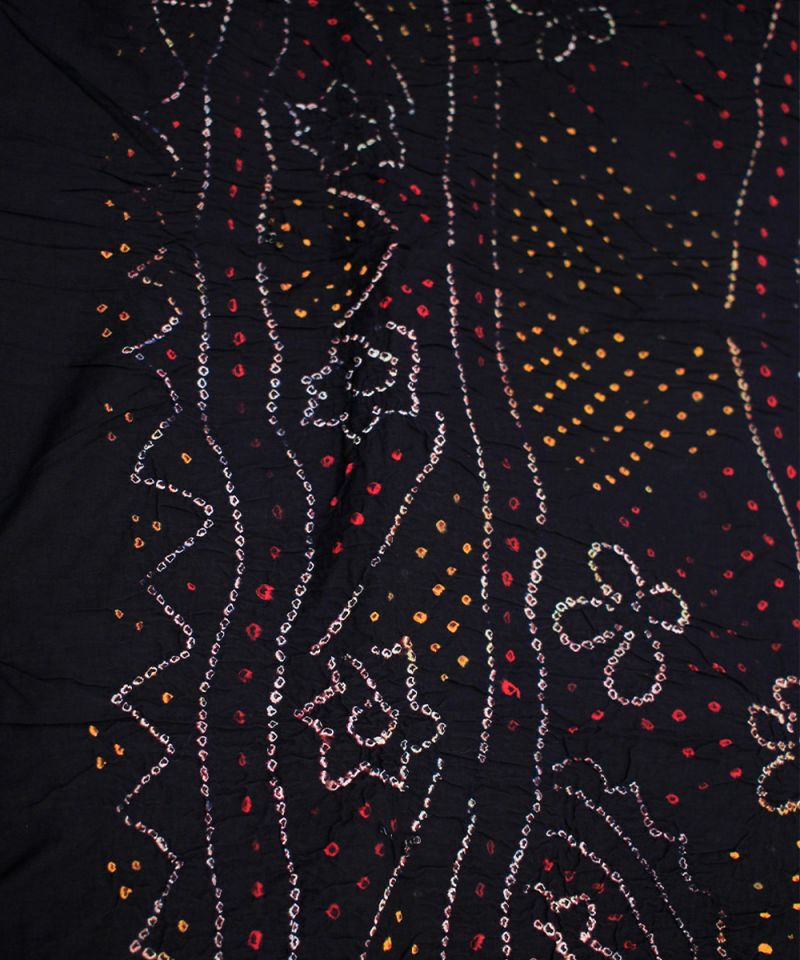 Black Bandhani pure Cotton Dupatta