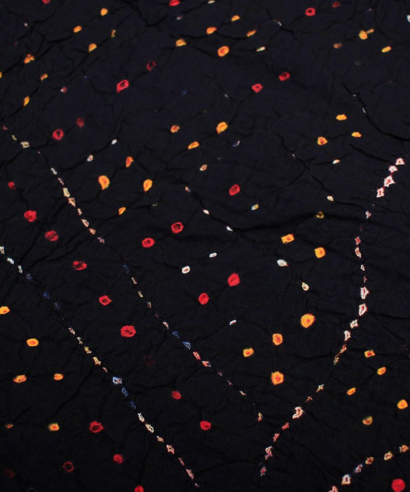 Black Bandhani pure Cotton Dupatta