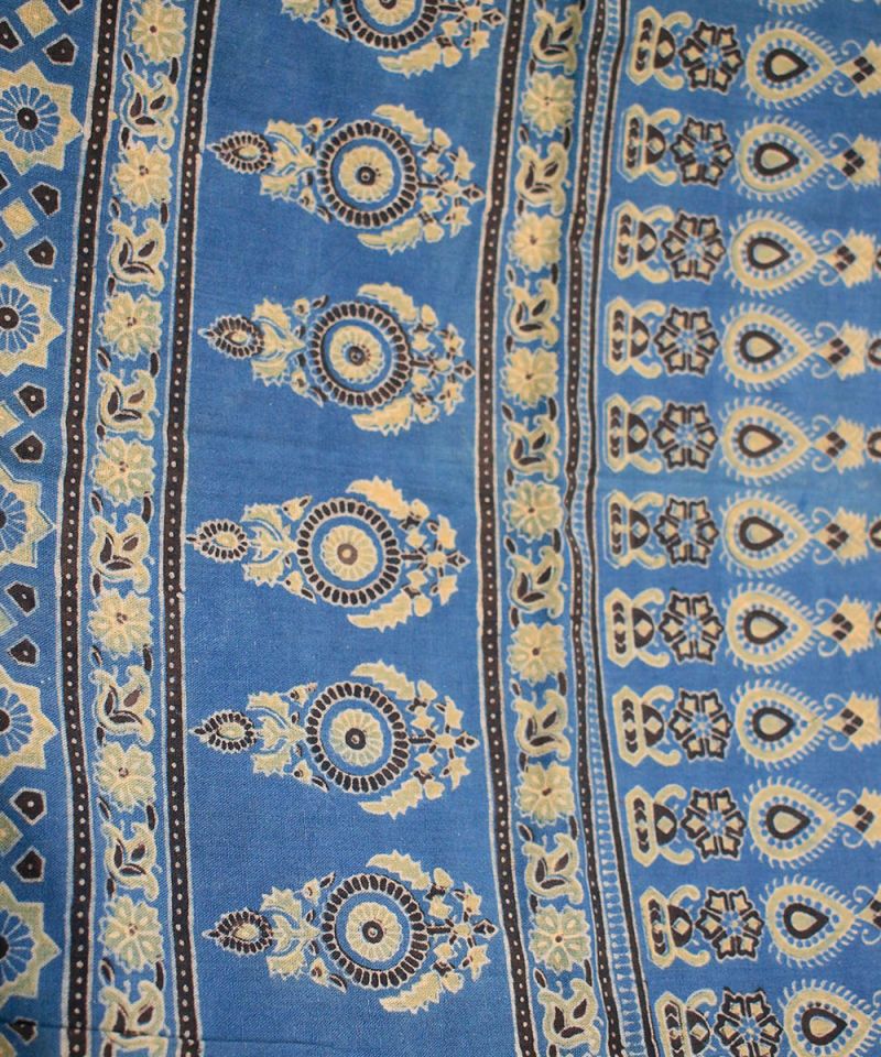 Ajrak Indigo Hand Block Print Dupatta