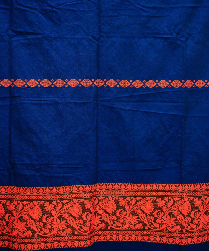 Baluchari Handloom Royal Blue Dupatta