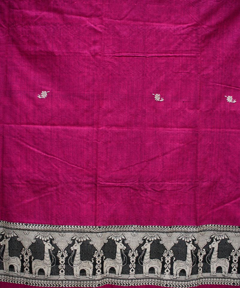 Baluchari Handloom Pink Dupatta
