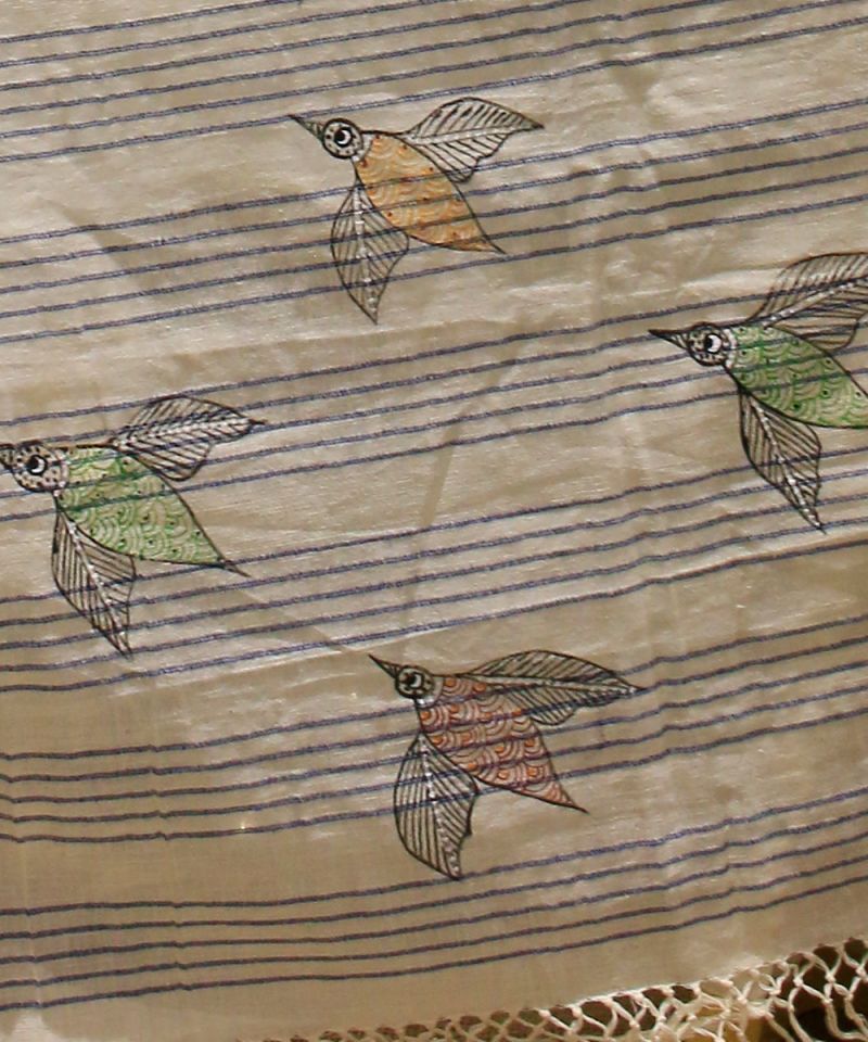 Gond Hand Painted Nandsundari Saree 003