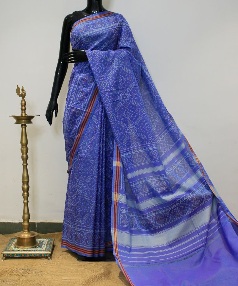 Single ikat cotton patola Saree 004