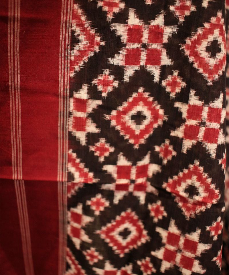 Double ikat cotton telia saree 001