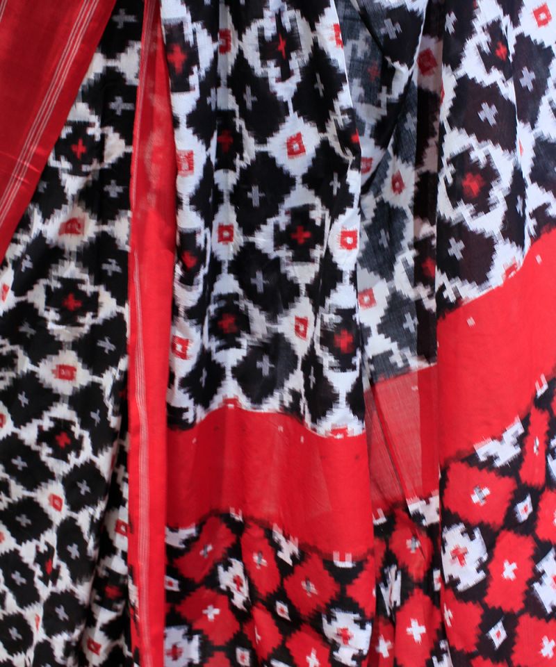 Double ikat cotton telia saree 002