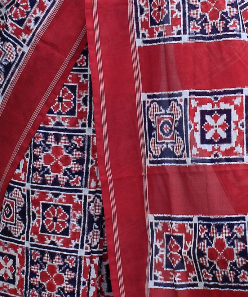 Double ikat cotton telia saree 0013