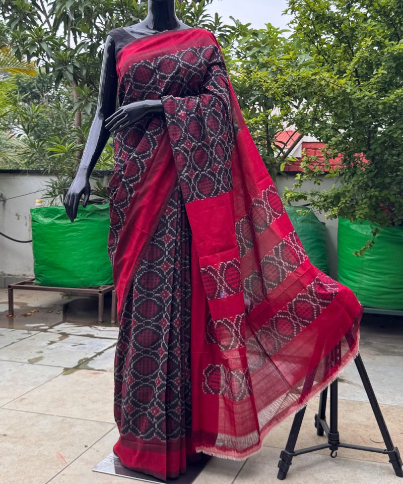 Single ikat Pochampally saree 002
