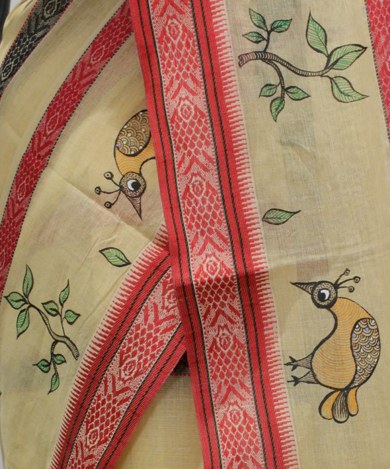 Gond Hand Painted Saree 006