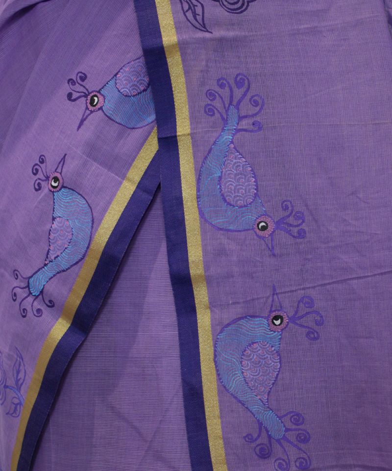 Gond Hand Painted Saree 008