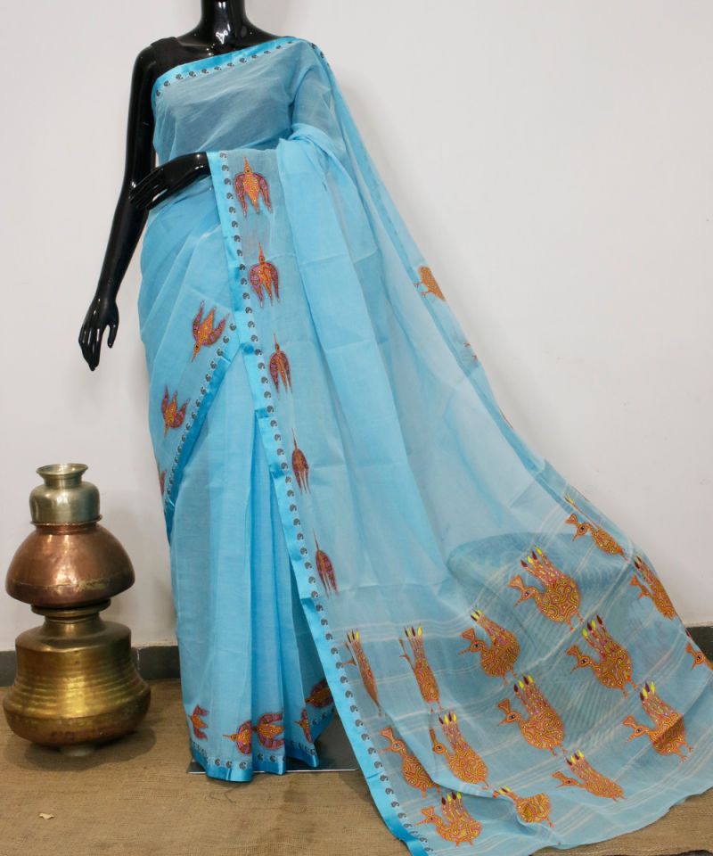 Bhil Hand Painted Saree 001