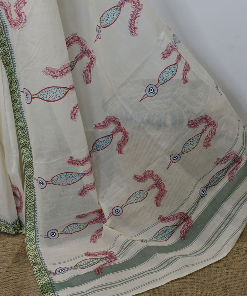 Bhil Hand Painted Saree 002