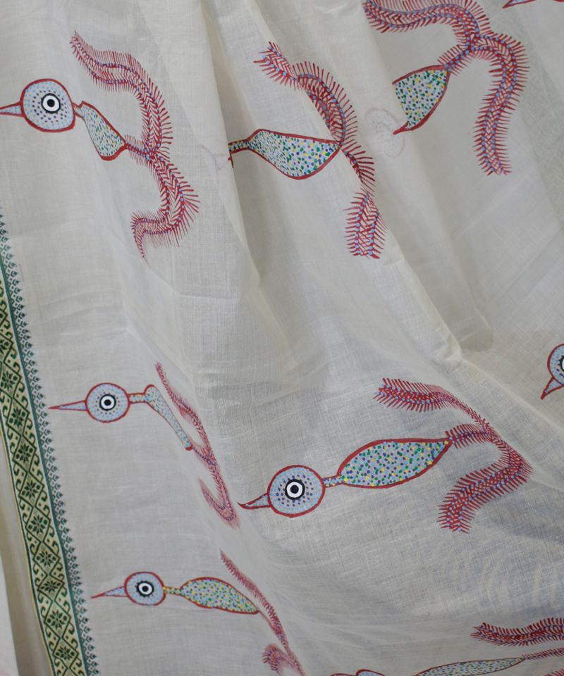 Bhil Hand Painted Saree 002