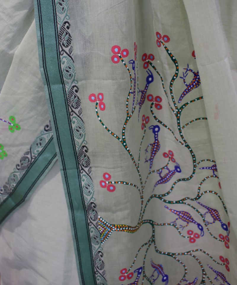 Bhil Hand Painted Saree 003