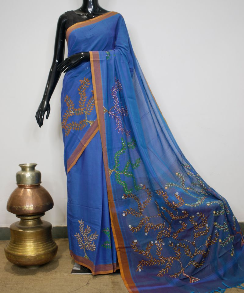 Bhil Hand Painted Saree 010